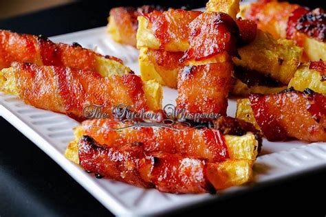 grilled-sriracha-candied-bacon-wrapped-pineapple image