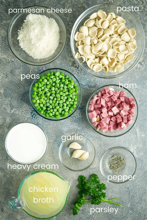 creamy-ham-and-pea-pasta-the-kitchen-girl image