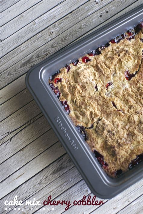 easy-cherry-cobbler-using-box-cake-mix-recipe-dump-cake image