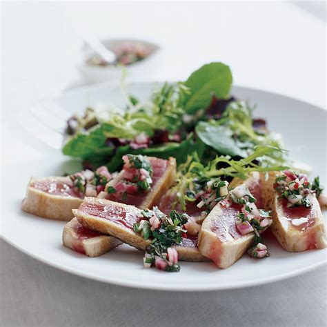 seared-tuna-with-chimichurri-sauce-and-greens image