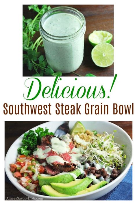 southwest-steak-grain-bowl-amees-savory-dish image