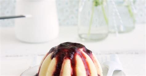 steamed-semolina-pudding-with-blueberry-sauce image