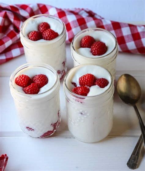 coconut-mousse-with-raspberries-in-jars-the-food-blog image