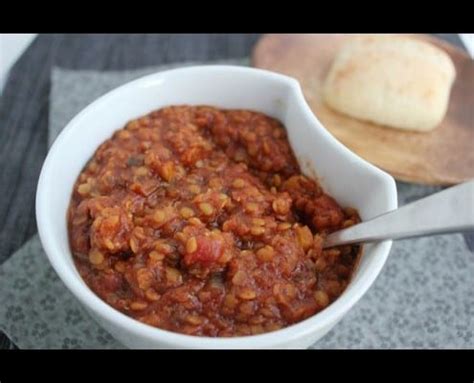 vegetarian-red-lentil-chili-honest-cooking image
