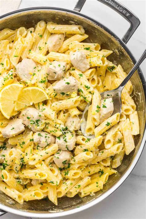 one-pot-creamy-lemon-chicken-pasta-little-sunny-kitchen image