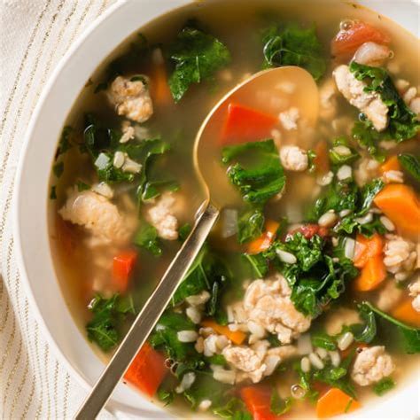 turkey-kale-and-brown-rice-soup-williams-sonoma image