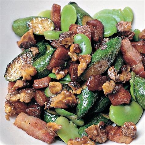 broad-bean-pancetta-and-courgette-salad-the-happy image