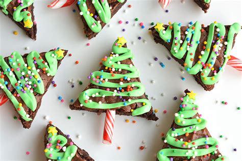 easy-christmas-tree-brownies-one-little-project image