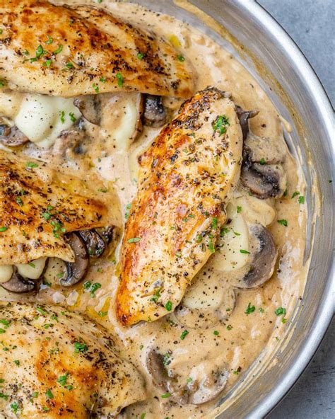 mushroom-stuffed-chicken-breast-recipe-healthy image