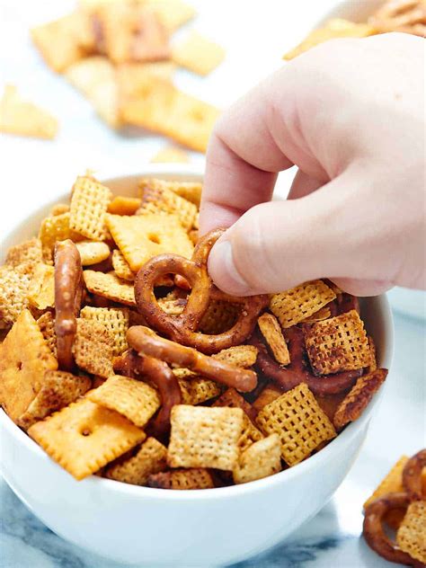 slow-cooker-chex-mix-recipe-with-pretzels-cheez-its image