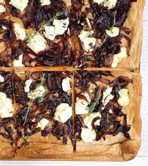 caramelized-onion-tart-with-goat-cheese-and-thyme image