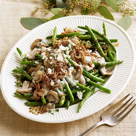 green-beans-with-creamy-mushroom-sauce-eatingwell image