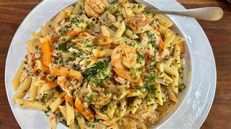 chicken-and-shrimp-penne-chesapeake-bay-style image