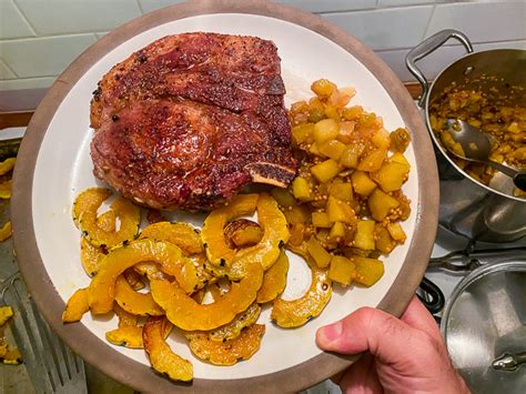 spiced-pork-chops-with-delicata-squash-and-apple image