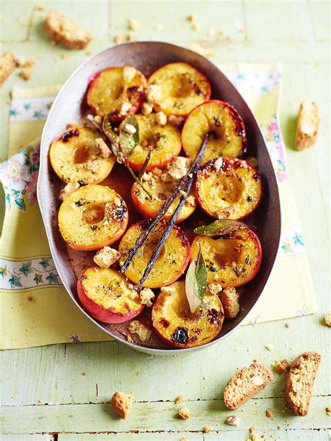 grilled-peaches-with-brandy-bay-fruit-recipes-jamie image