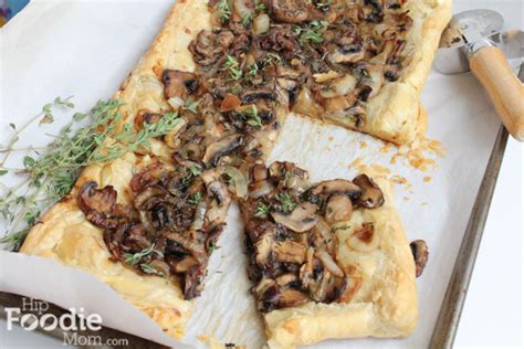 mushroom-tart-with-caramelized-onions-and-thyme image