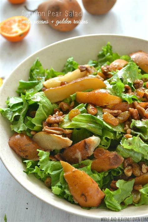 autumn-pear-salad-with-pecans-golden-raisins image