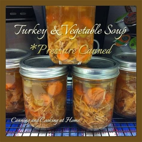 turkey-vegetable-soup-pressure-canned-canning image