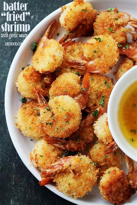 baked-batter-fried-shrimp-with-garlic-dipping-sauce image
