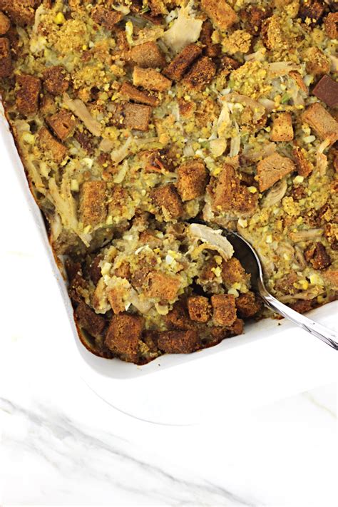 easy-southern-chicken-and-dressing-casserole image