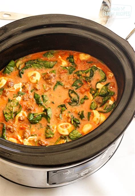 creamy-tortellini-soup-easy-crockpot-dinner-favorite image
