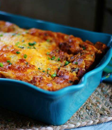 overnight-sausage-breakfast-casserole-with-croutons image