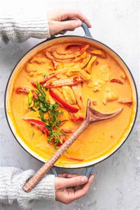 thai-chicken-curry-with-coconut-milk-creme-de-la image