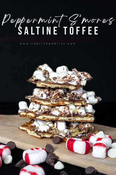 peppermint-smores-saltine-cracker-toffee-easy-dessert image