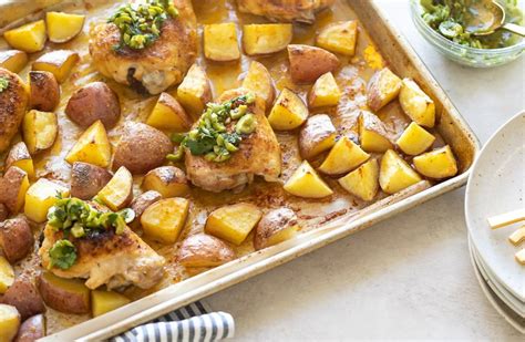 chicken-tray-bake-with-potatoes-and-meyer-lemon image