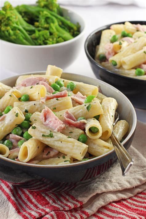 creamy-ham-pea-pasta-my-fussy-eater-easy image