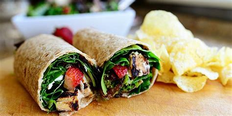 grilled-chicken-strawberry-salad-wrap-the-pioneer image