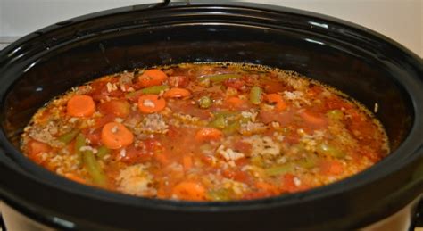 crock-pot-beef-vegetable-and-rice-soup-joyful image