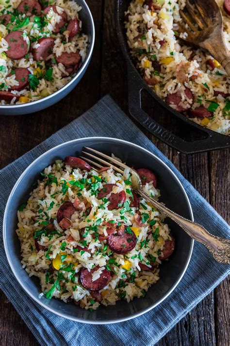 dirty-rice-with-smoked-sausage-and-bacon-olivias image