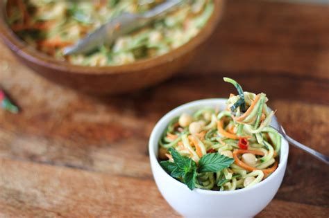 zucchini-noodle-salad-recipe-with-spicy-peanut-sauce image