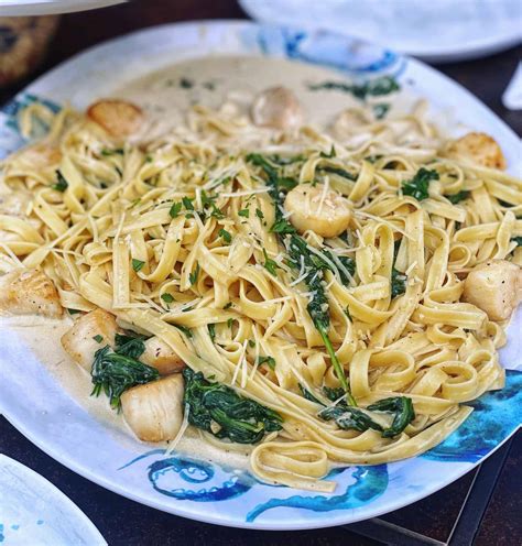 scallops-florentine-pasta-seafood-easy image
