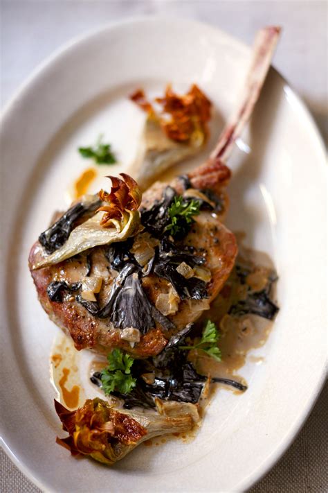 roasted-veal-chops-with-artichokes-recipe-food-republic image