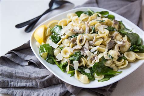 oyster-mushroom-and-spinach-orecchiette-with-garlic image