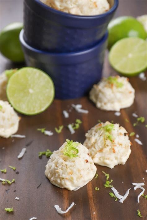 coconut-lime-macaroons-a-kitchen-addiction image