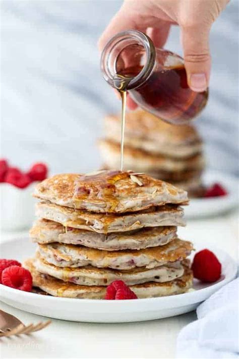 almond-raspberry-pancakes-beyond-frosting image