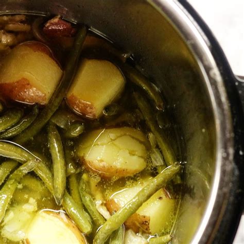 country-style-fresh-green-beans-and-new-potatoes-the image