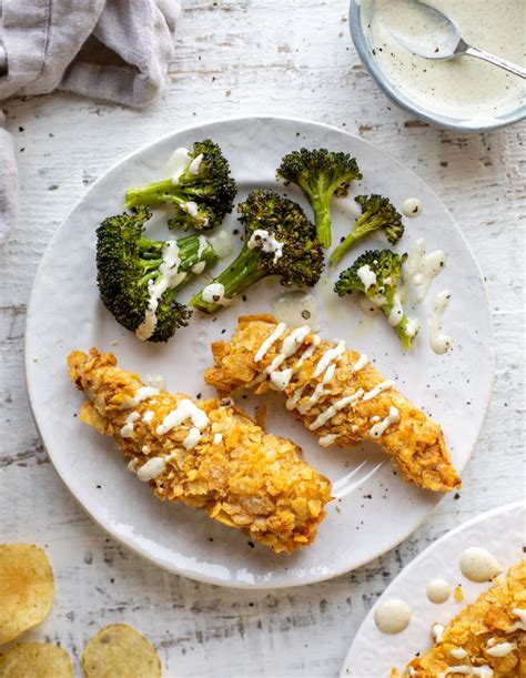 potato-chip-crusted-chicken-fingers-with-ranch-and image