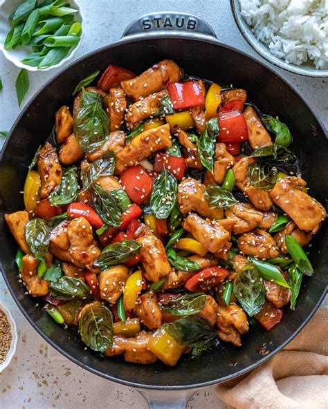 easy-thai-basil-chicken-recipe-healthy-fitness-meals image