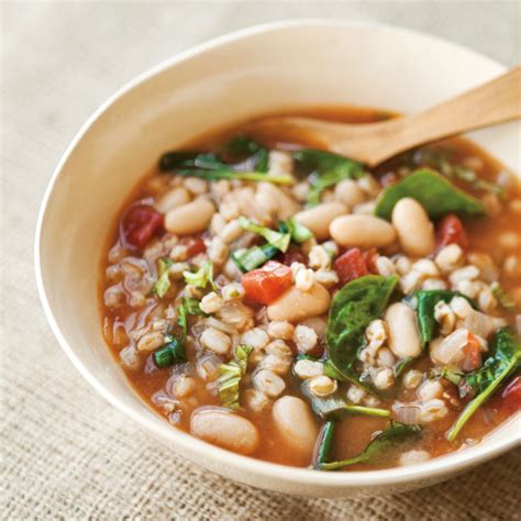 tuscan-farro-soup-with-white-beans-and-basil image
