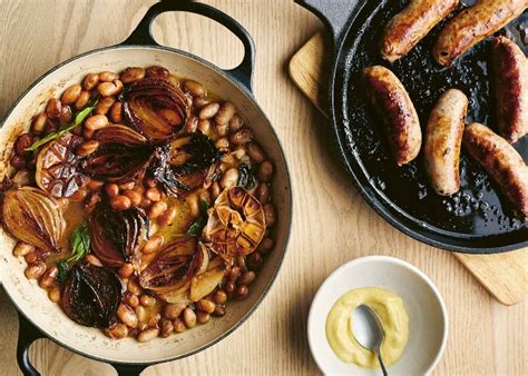 borlotti-beans-browned-onions-and-sausages image