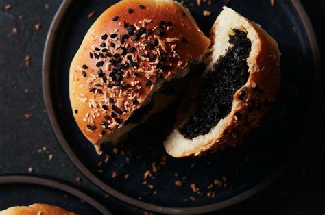 black-sesame-and-coconut-buns-recipe-king-arthur image