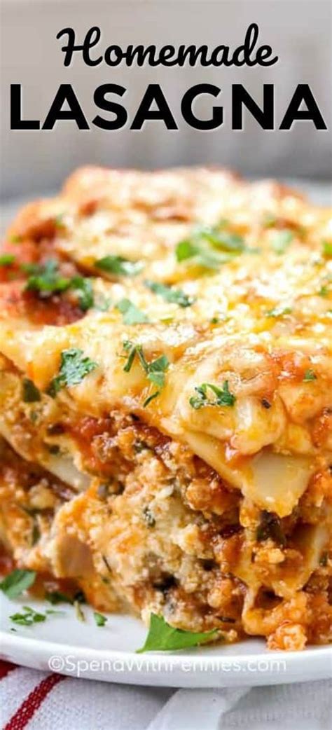 easy-homemade-lasagna-recipe-spend-with-pennies image