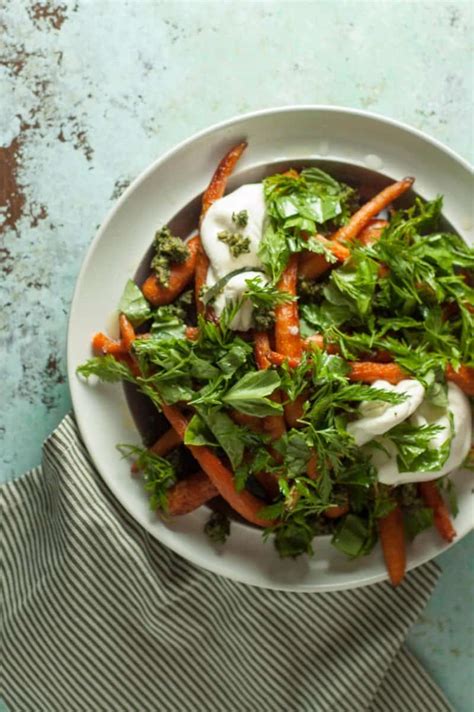 roasted-carrots-with-burrata-and-carrot-top-pesto image