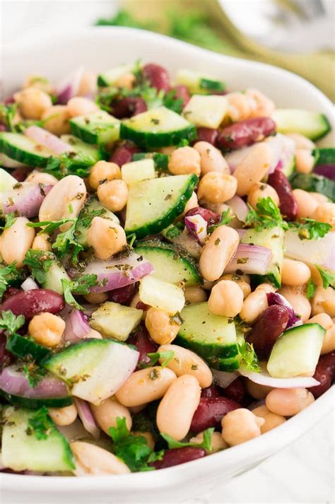 three-bean-salad-quick-easy-potluck-salad image