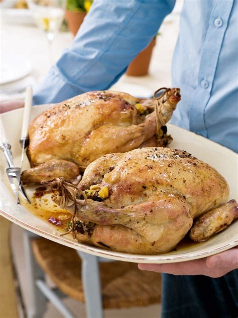 roast-chickens-with-a-fragrant-couscous-stuffing image
