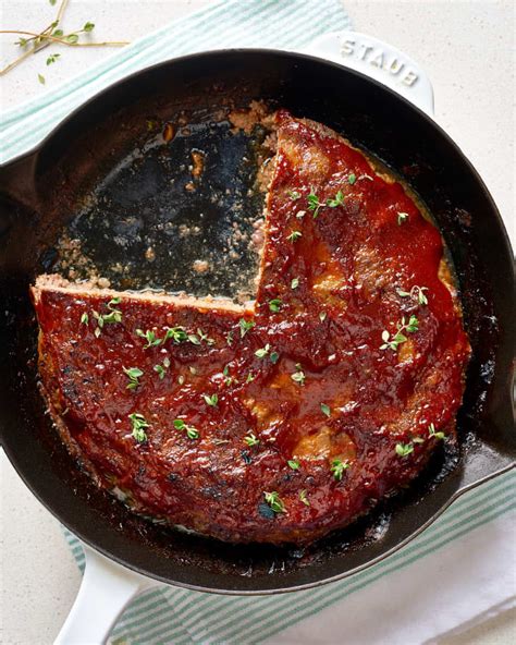 easy-skillet-meatloaf-recipe-kitchn image